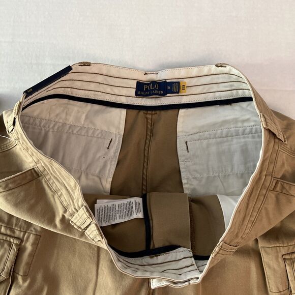 Polo Ralph Lauren Mens Sz 36 Cargo Shorts Classic Gellar Montana Khaki NWT - Picture 6 of 11
